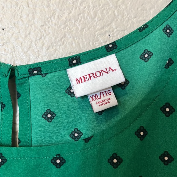 Merona green  Top sz xxl - Picture 4 of 5